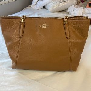 Coach leather carryall tote